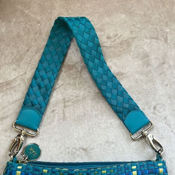*The Sak* Turquoise and Lime Green Woven Small Handbag in EUC - Picture 6 of 13